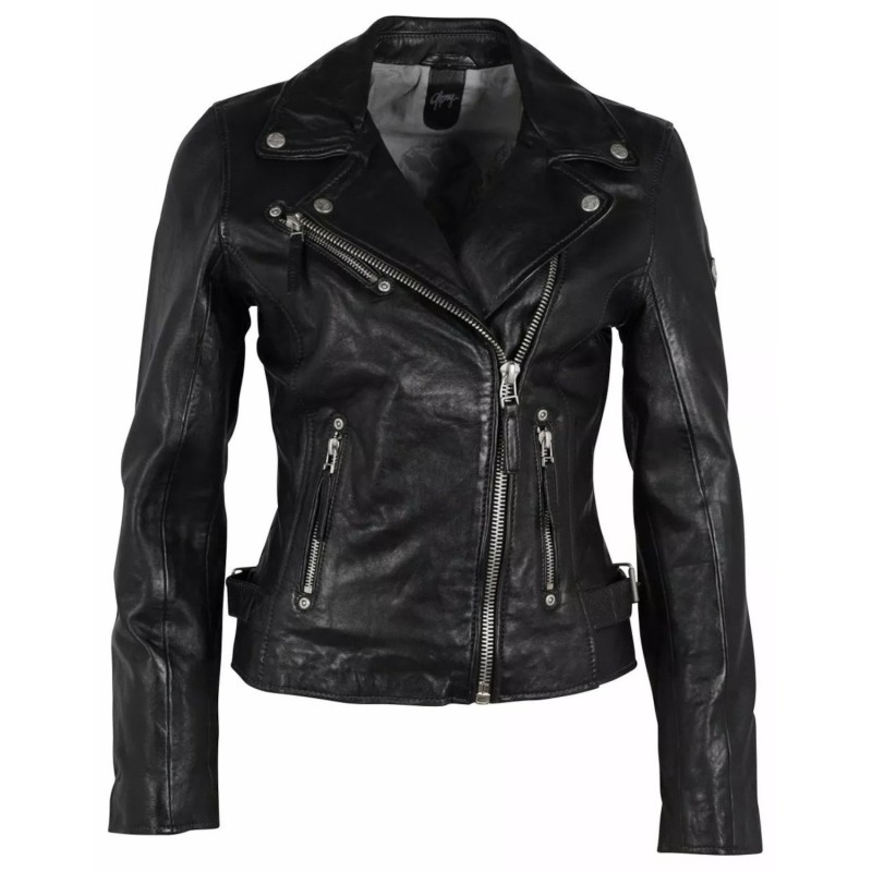 Geaca de Piele Dama Gipsy Neagra PGG W14 – Black Friday