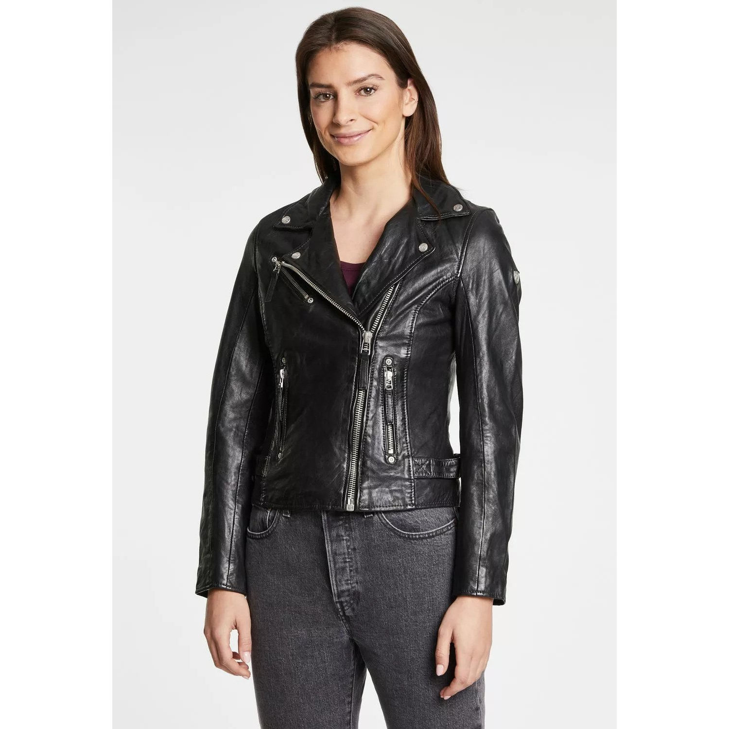Geaca de Piele Dama Gipsy Neagra PGG W14 – IMBRACAMINTE