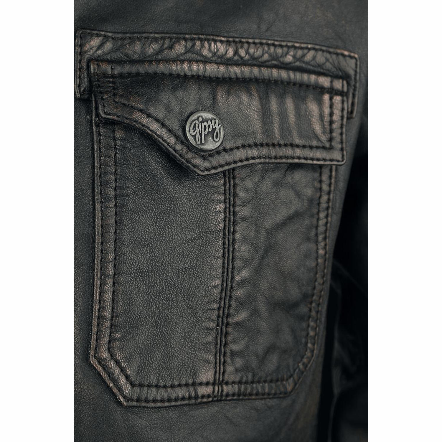 Geaca de Piele Barbati Gipsy Negru/Coniac Randall NSLROV – IMBRACAMINTE Geaca de Piele Barbati Gipsy Negru/Coniac Randall NSLROV – IMBRACAMINTE