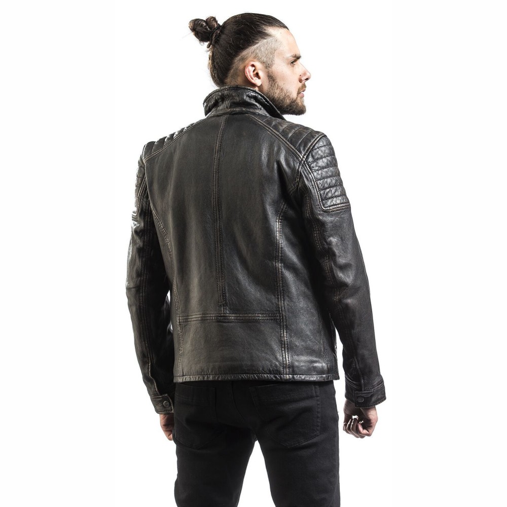 Geaca de Piele Barbati Gipsy Negru/Coniac Randall NSLROV Geaca de Piele Barbati Gipsy Negru/Coniac Randall NSLROV - readytowear.ro