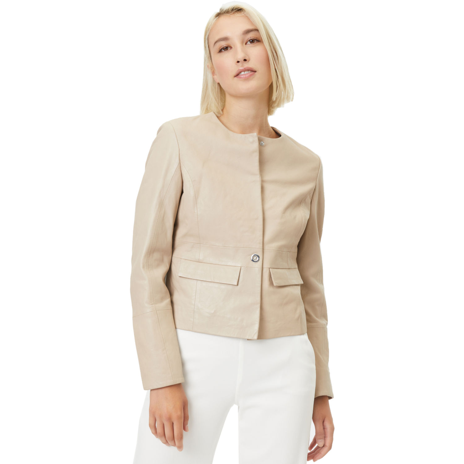 Geaca de Piele Dama Gipsy Bej Deschis Reena – Black Friday Geaca de Piele Dama Gipsy Bej Deschis Reena – Black Friday