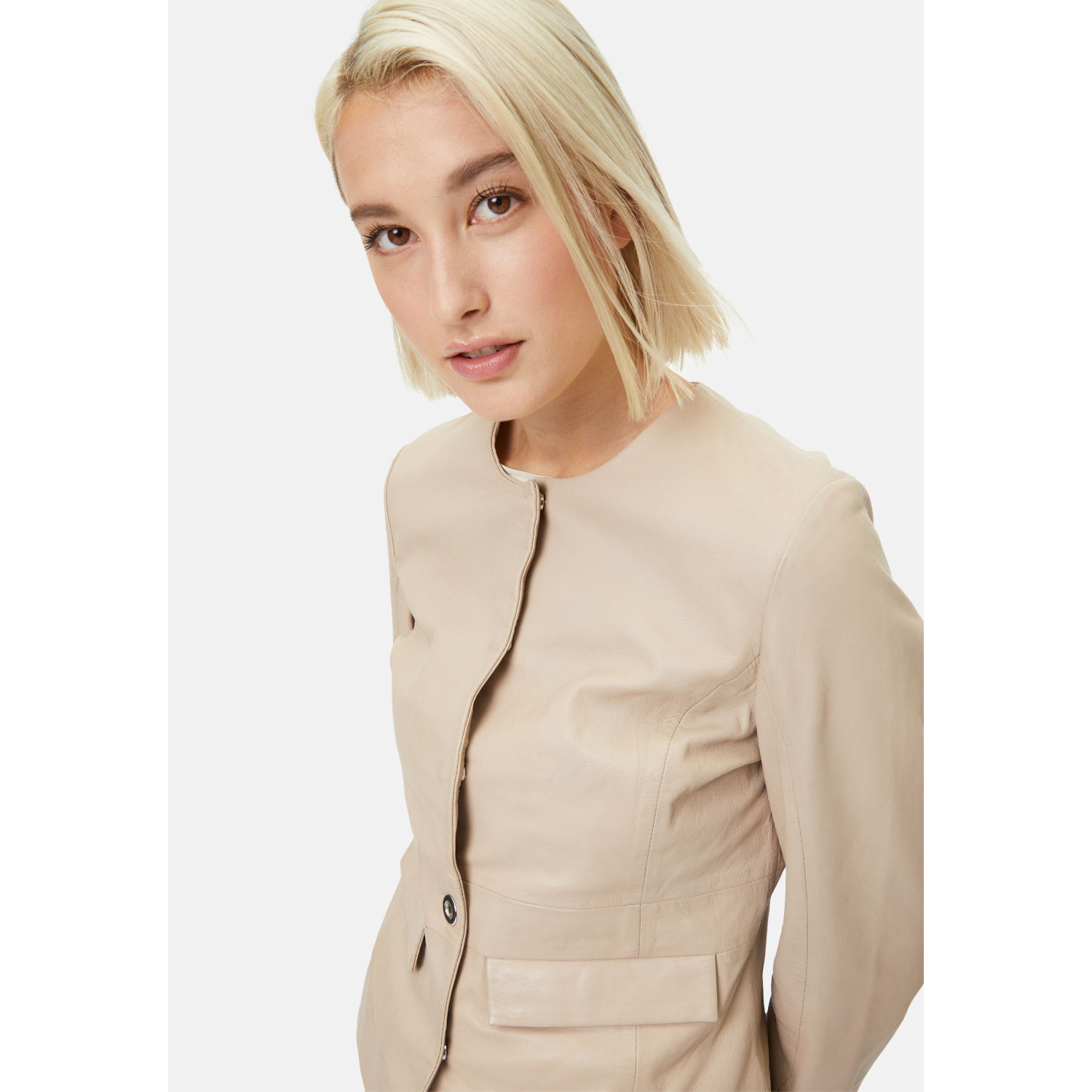 Geaca de Piele Dama Gipsy Bej Deschis Reena – Geci de Piele Geaca de Piele Dama Gipsy Bej Deschis Reena – Geci de Piele