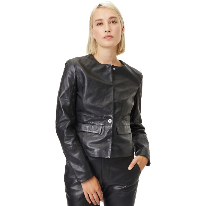 Geaca de Piele Dama Gipsy Neagra Reena – Black Friday