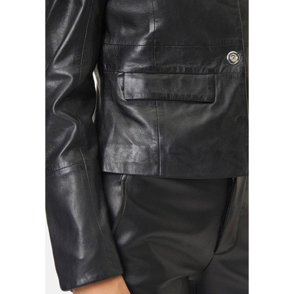 Geaca de Piele Dama Gipsy Neagra Reena – Black Friday — fotografia 7