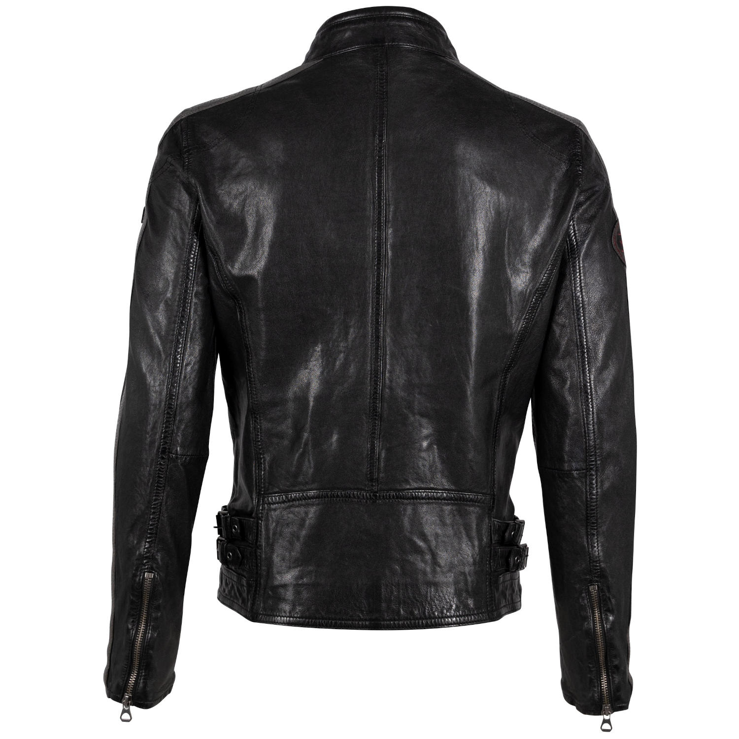 Geaca de Piele Barbati Gipsy Negru/Rosu GMRic – Geci de Piele
