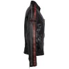 Geaca de Piele Barbati Gipsy Negru/Rosu GMRic – Geci de Piele