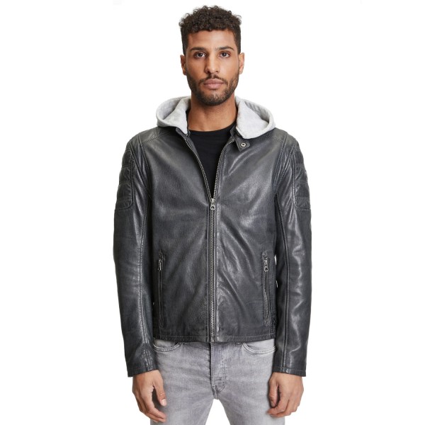 Geaca de Piele Naturala Barbati Gipsy Antracit Rylo LAKEV – Black Friday — fotografia 1