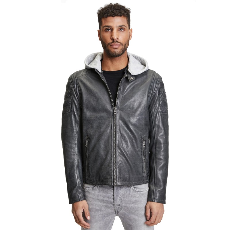 Geaca de Piele Naturala Barbati Gipsy Antracit Rylo LAKEV – Black Friday