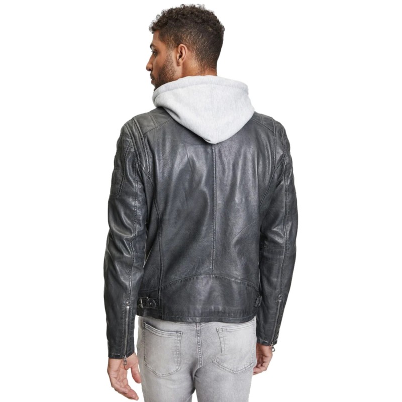 Geaca de Piele Naturala Barbati Gipsy Antracit Rylo LAKEV – Black Friday