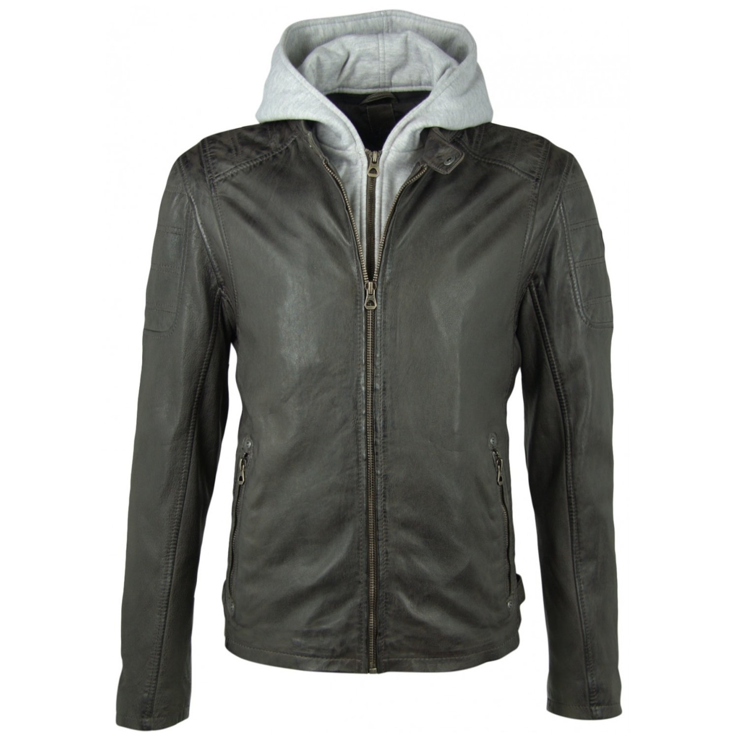 Geaca de Piele Barbati Gipsy Antracit Rylo – IMBRACAMINTE