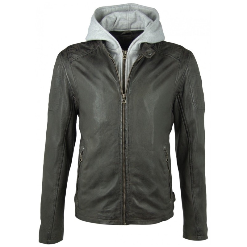 Geaca de Piele Naturala Barbati Gipsy Antracit Rylo LAKEV – Black Friday