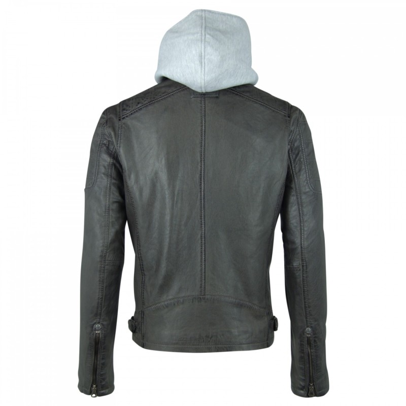 Geaca de Piele Naturala Barbati Gipsy Antracit Rylo LAKEV – Black Friday