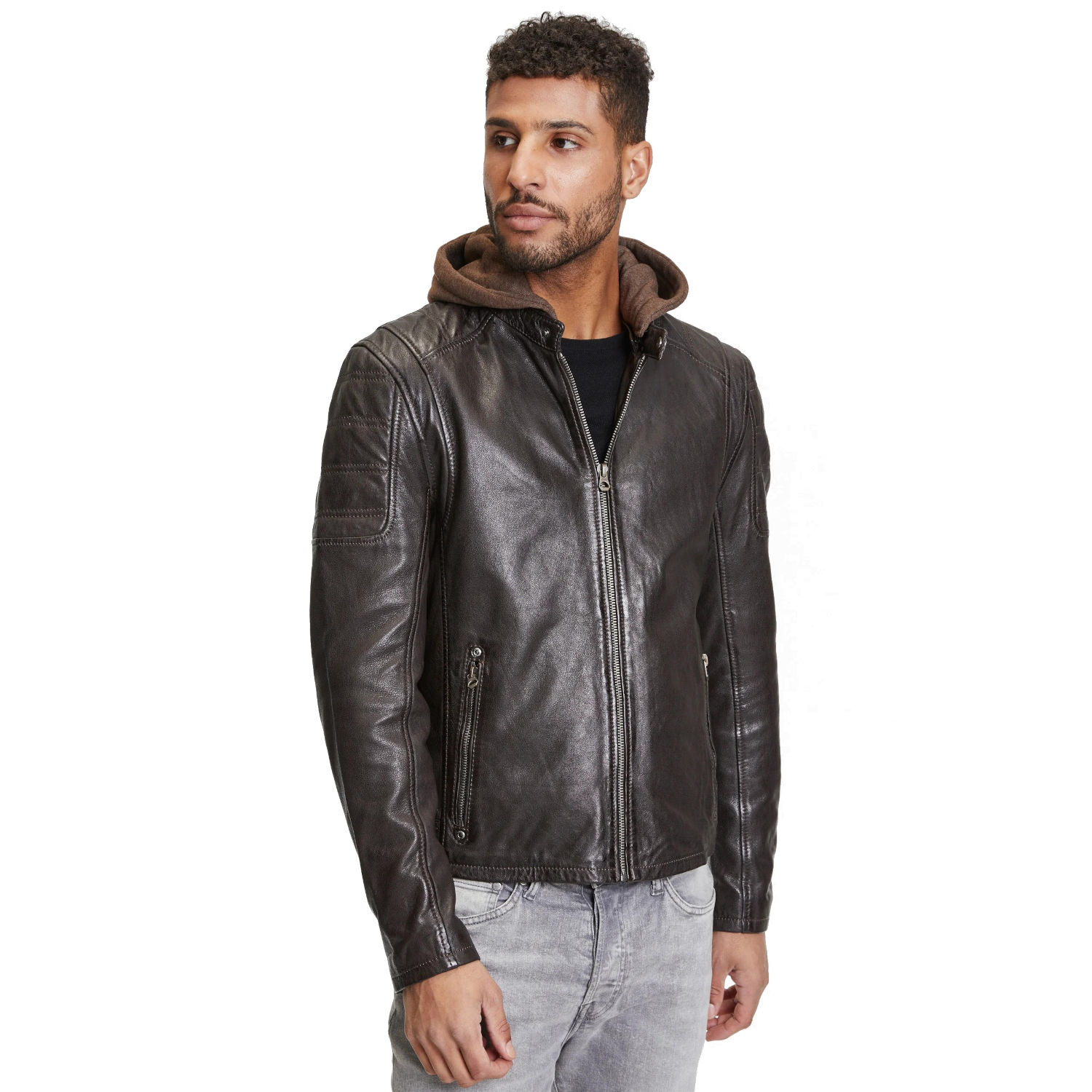 Geaca de Piele Barbati Gipsy Maro Inchis Rylo – Black Friday