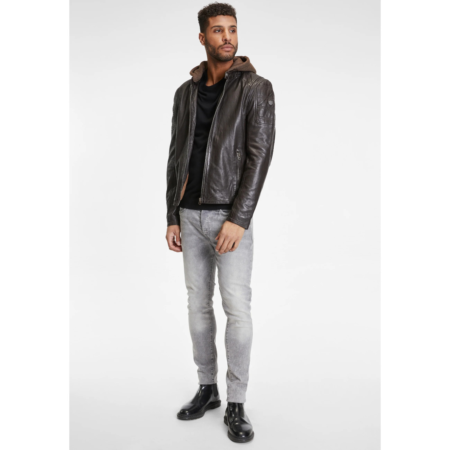 Geaca de Piele Barbati Gipsy Maro Inchis Rylo – Black Friday