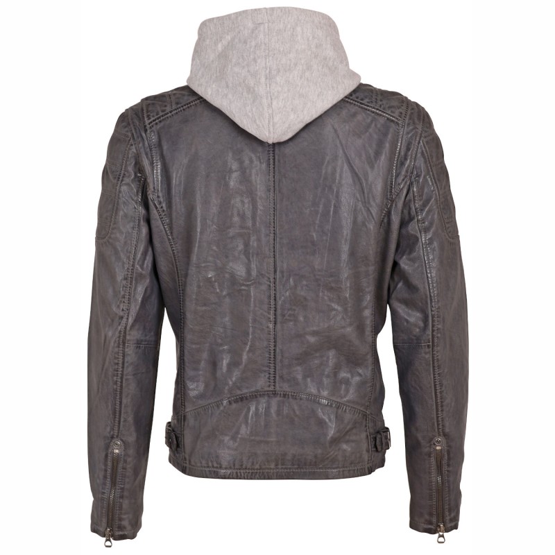 Geaca de Piele Barbati Gipsy Gri Rylo LAKEV – IMBRACAMINTE