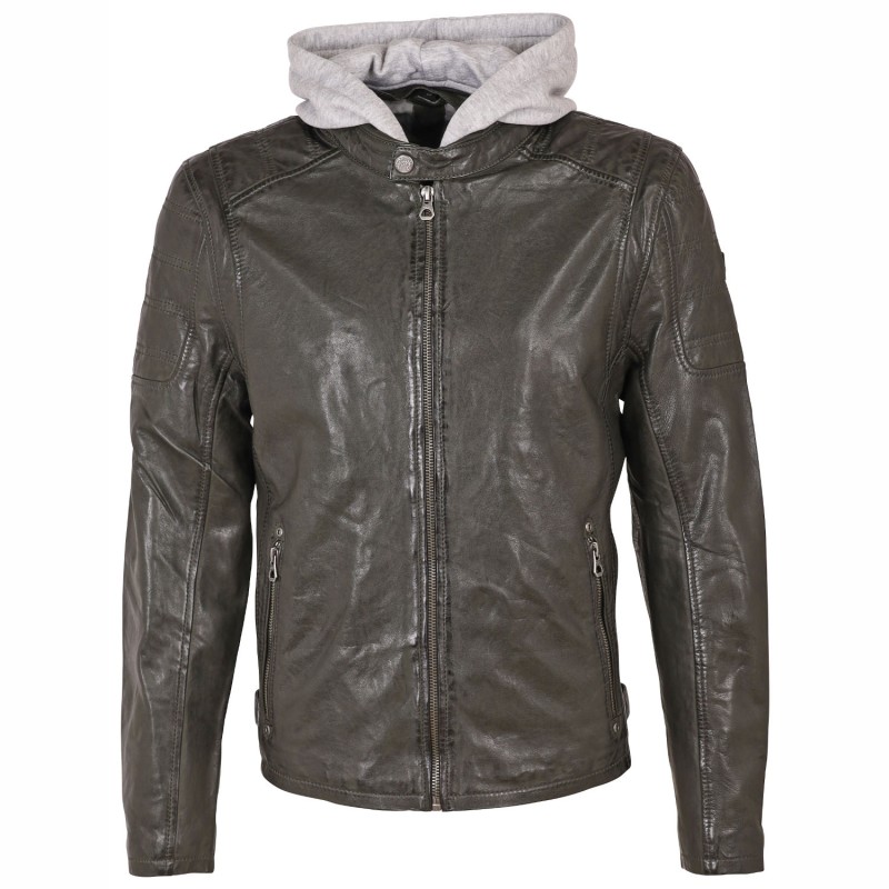 Geaca de Piele Barbati Gipsy Olive Rylo LAKEV – IMBRACAMINTE