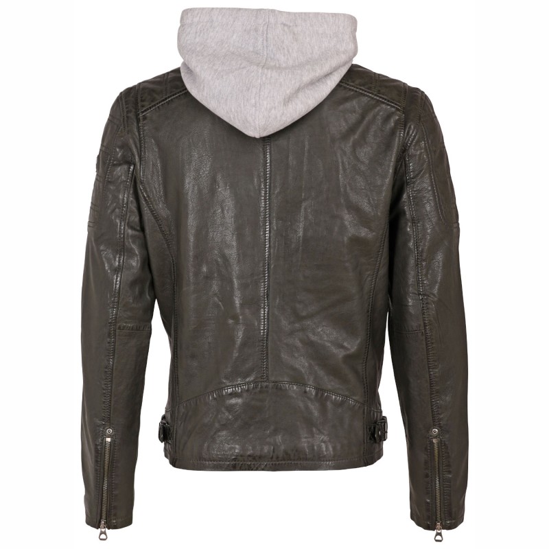 Geaca de Piele Barbati Gipsy Olive Rylo LAKEV – IMBRACAMINTE