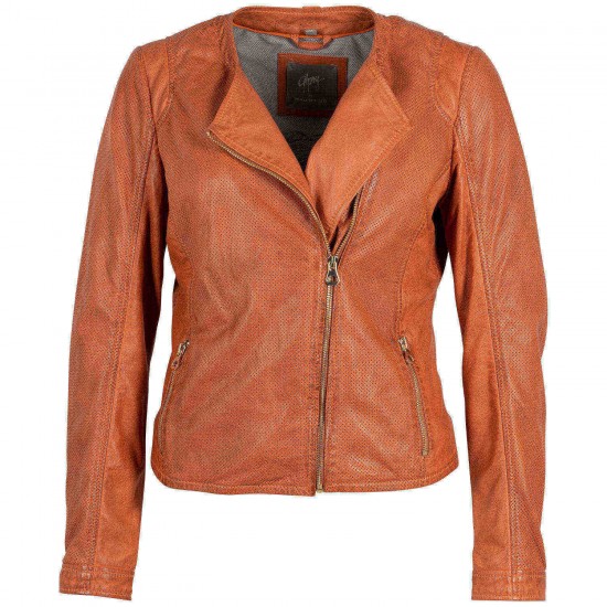 Geaca de Piele Dama Gipsy Portocalie Sinja Geaca de Piele Dama Gipsy Portocalie Sinja