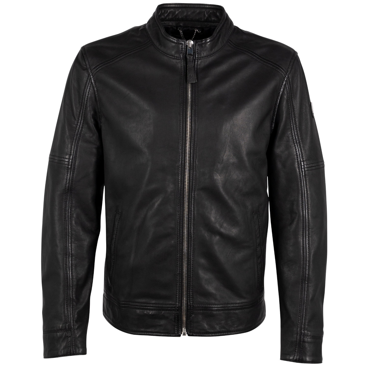 Geaca de Piele Barbati Mauritius Silver Neagra Tamaro – Black Friday