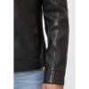 Geaca de Piele Barbati Mauritius Silver Neagra Tamaro – Black Friday