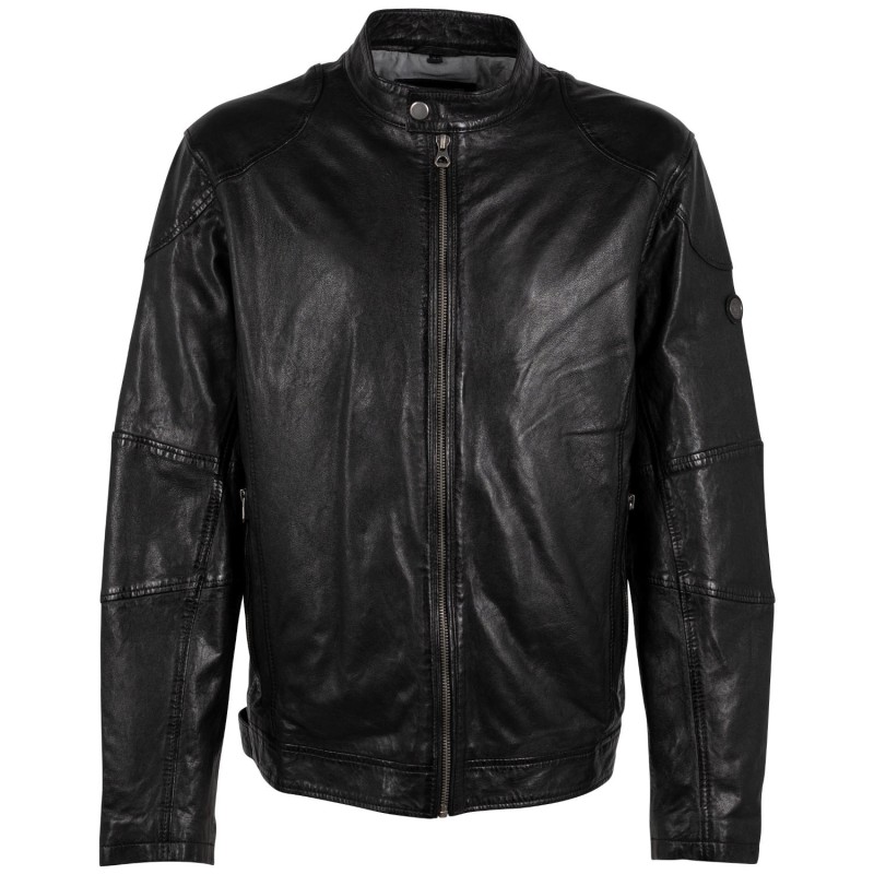 Geaca de Piele Barbati Gipsy Neagra Thido – Geci de Piele