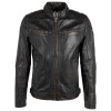 Geaca de Piele Barbati Gipsy Negru/Bej Vincent – Black Friday