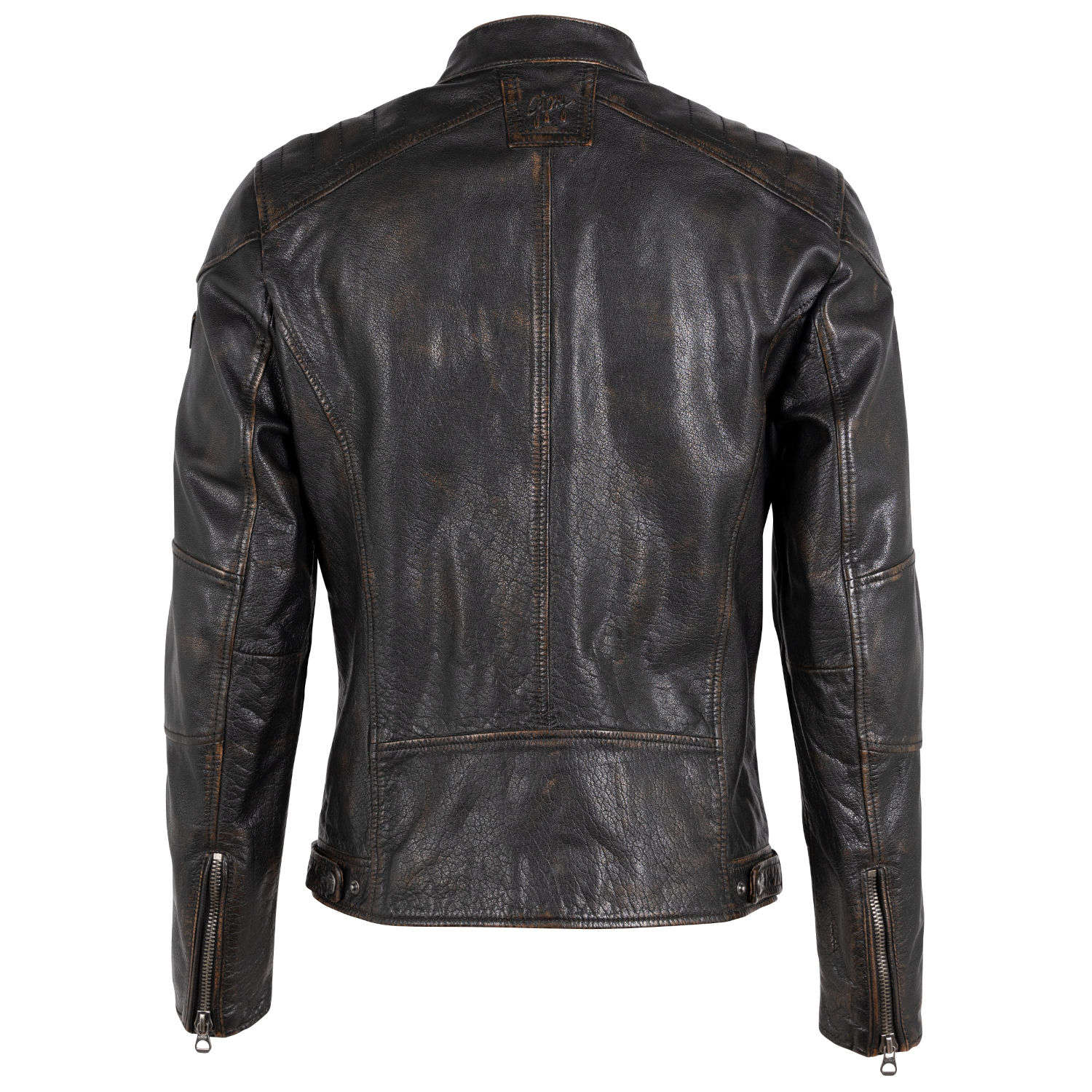 Geaca de Piele Barbati Gipsy Negru/Bej Vincent – Black Friday