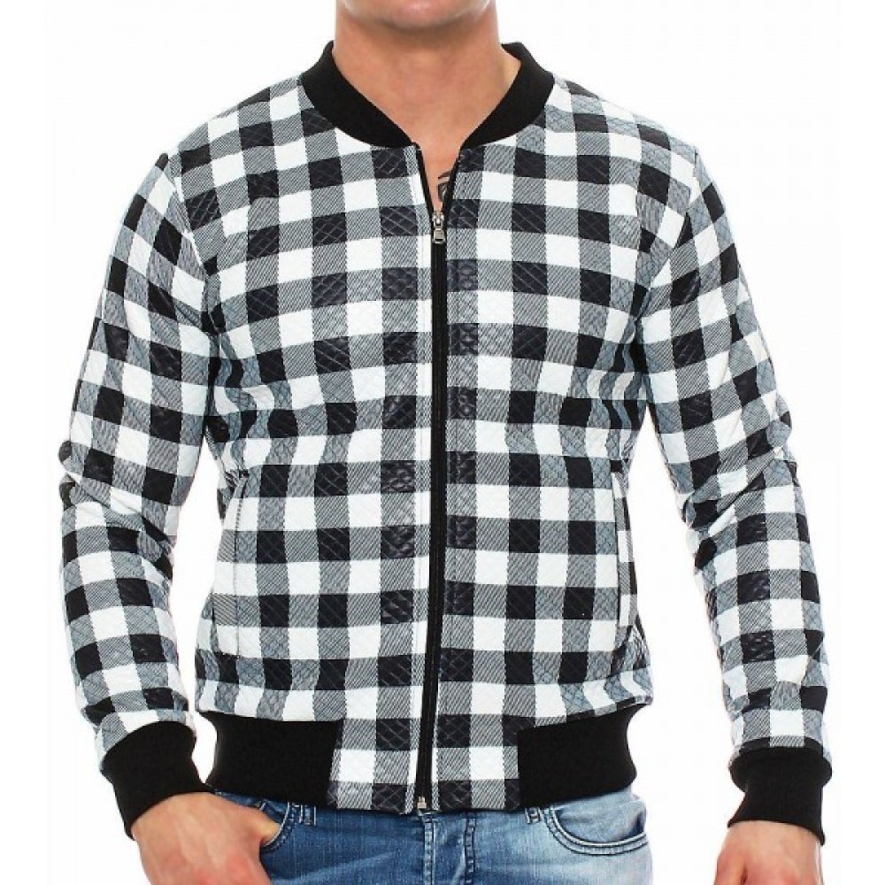 Jacheta Barbati Carisma Alb-Negru 5100 geci de piele - readytowear.ro