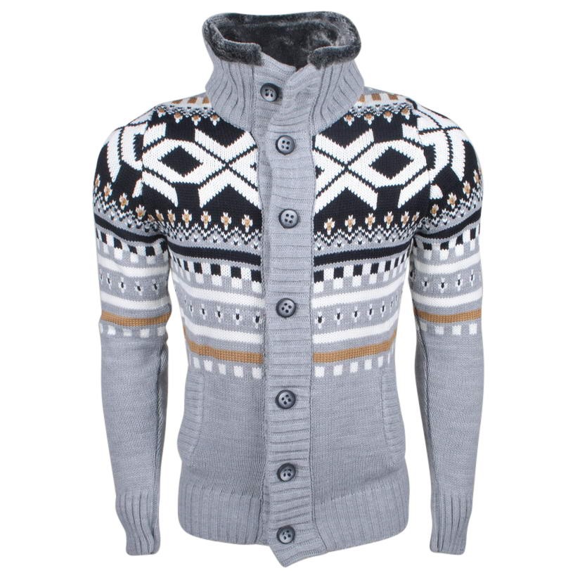 Jacheta-Cardigan Barbati Carisma Gri 7011 – IMBRACAMINTE