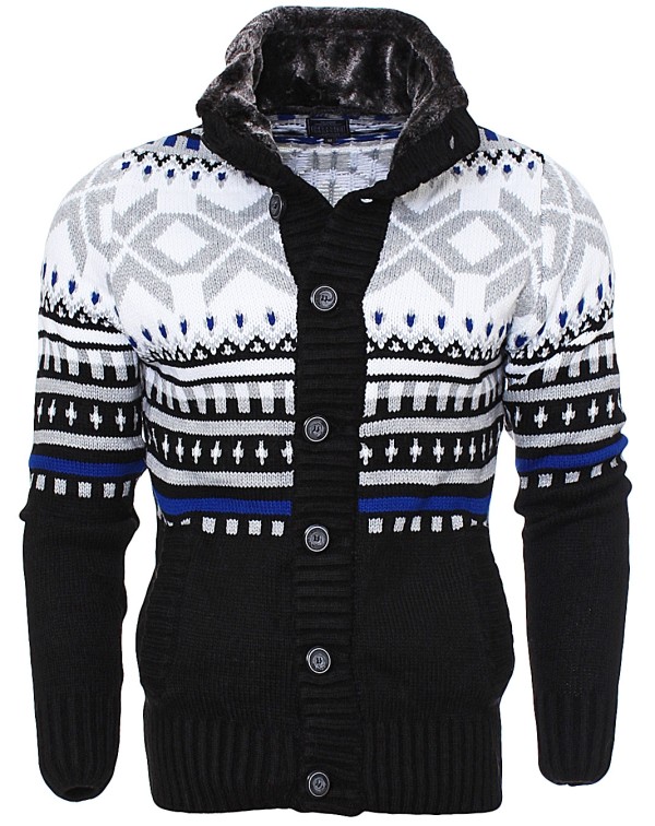 Jacheta-Cardigan Barbati Carisma Neagra 7011 – IMBRACAMINTE — fotografia 1