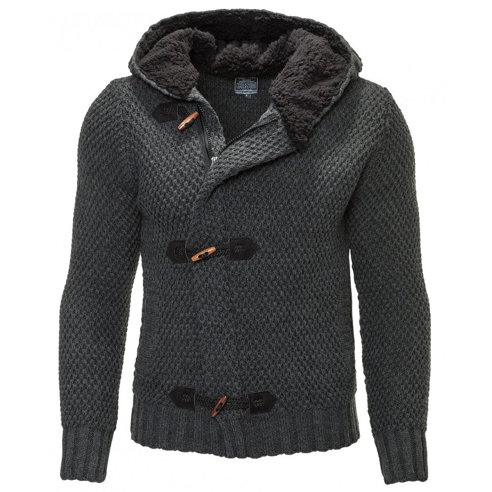 Jacheta-Cardigan Barbati Carisma Antracit 7215 - readytowear.ro