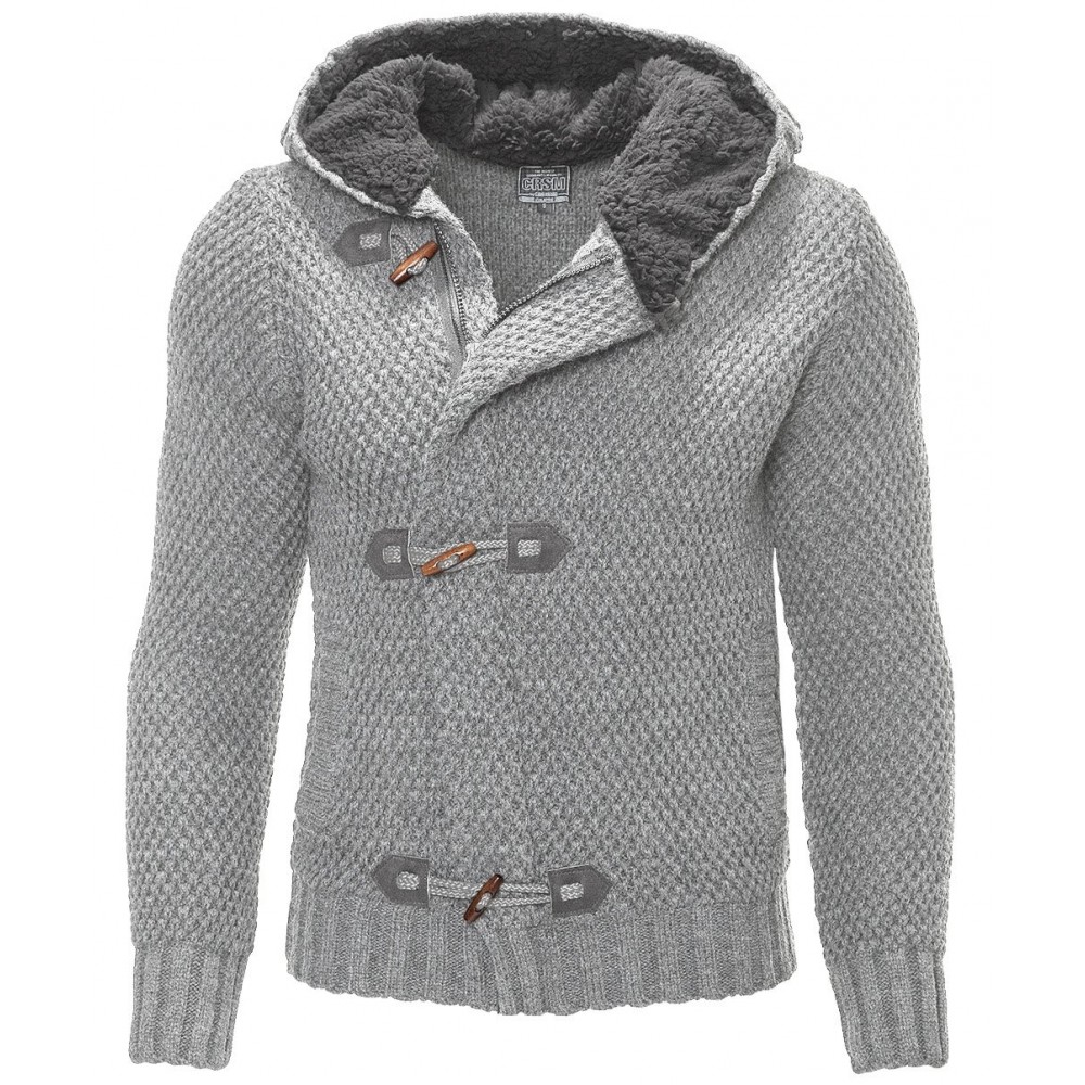 Jacheta-Cardigan Barbati Carisma Gri 7215 - readytowear.ro