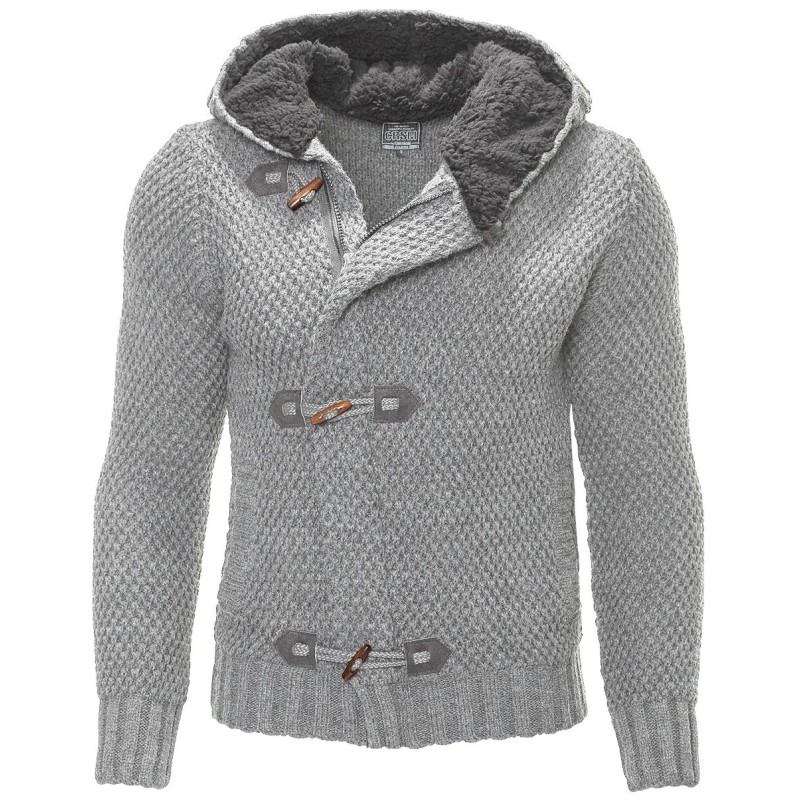 Jacheta-Cardigan Barbati Carisma Gri 7215 – IMBRACAMINTE