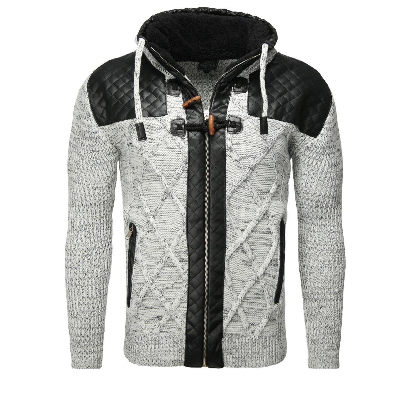 Jacheta-Cardigan Barbati Carisma Alba 7293 – IMBRACAMINTE