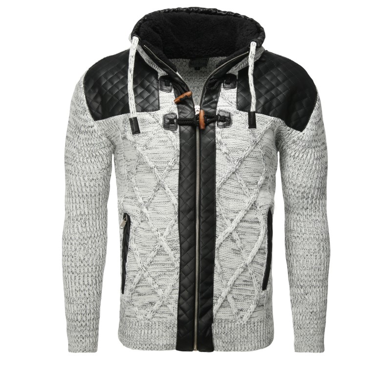 Jacheta-Cardigan Barbati Carisma Alba 7293 – IMBRACAMINTE