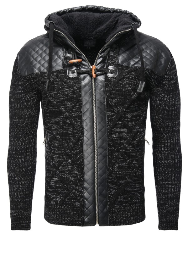 Jacheta-Cardigan Barbati Carisma Neagra 7293 – IMBRACAMINTE — fotografia 1