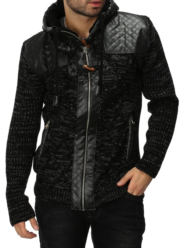 Jacheta-Cardigan Barbati Carisma Neagra 7293 – IMBRACAMINTE — fotografia 3