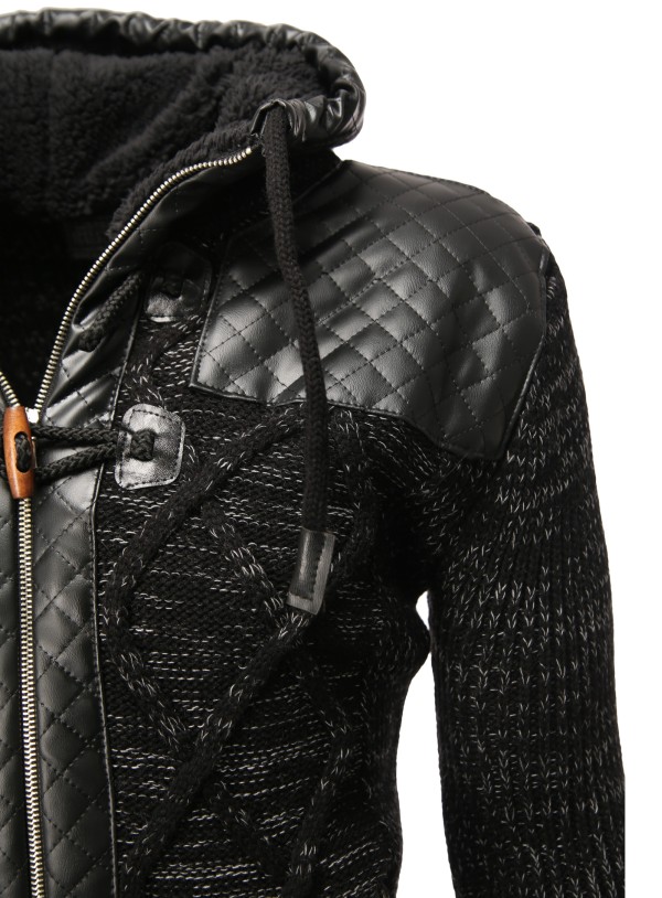 Jacheta-Cardigan Barbati Carisma Neagra 7293 – IMBRACAMINTE — fotografia 4