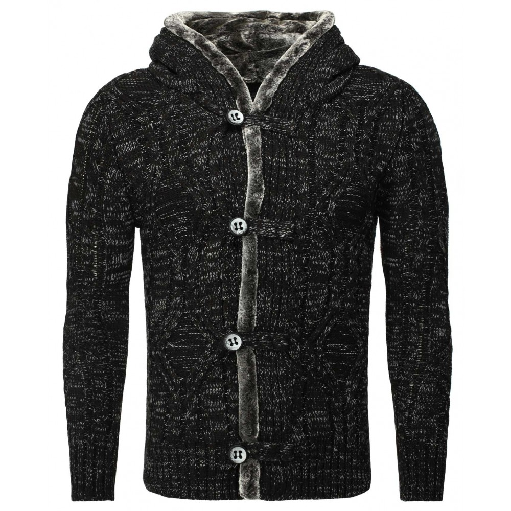 Jacheta-Cardigan Barbati Carisma Negru 7338 - readytowear.ro