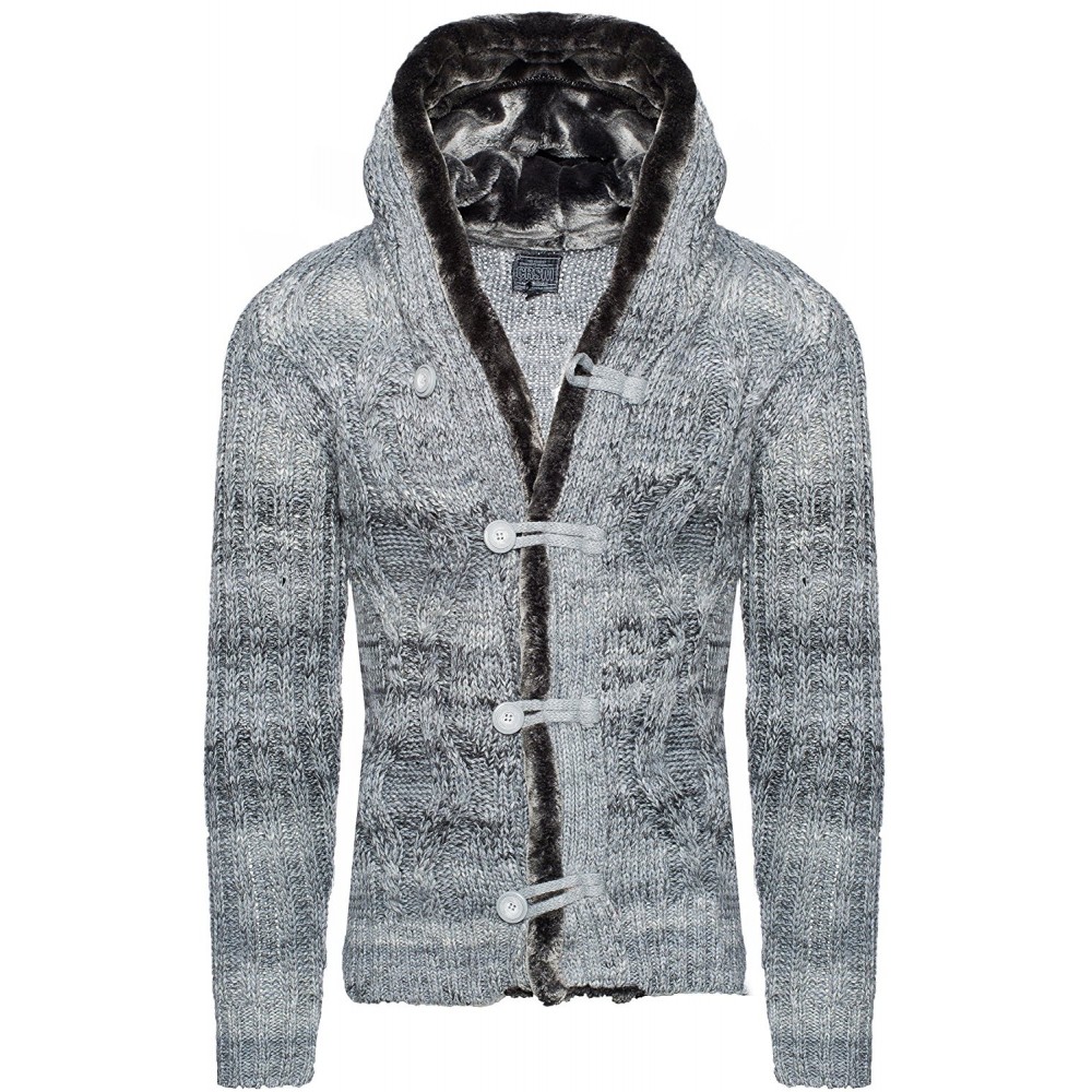 Jacheta-Cardigan Barbati Carisma Gri 7344 - readytowear.ro