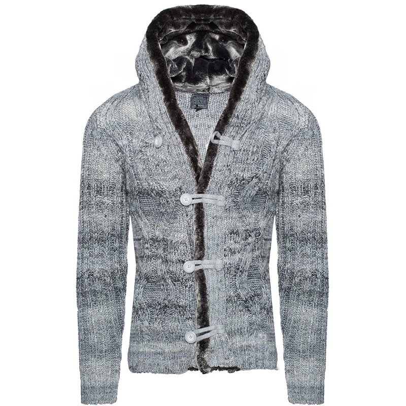 Jacheta-Cardigan Barbati Carisma Gri 7344 – IMBRACAMINTE