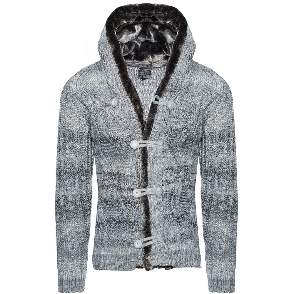 Jacheta-Cardigan Barbati Carisma Gri 7344 Jacheta-Cardigan Barbati Carisma Gri 7344 - readytowear