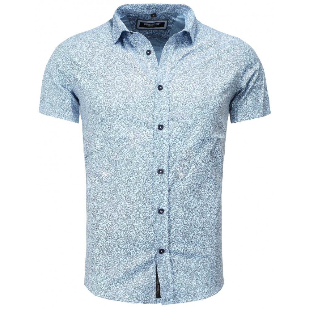 Camasa cu Maneca Scurta Barbati Carisma Bleu 9091 - readytowear.ro