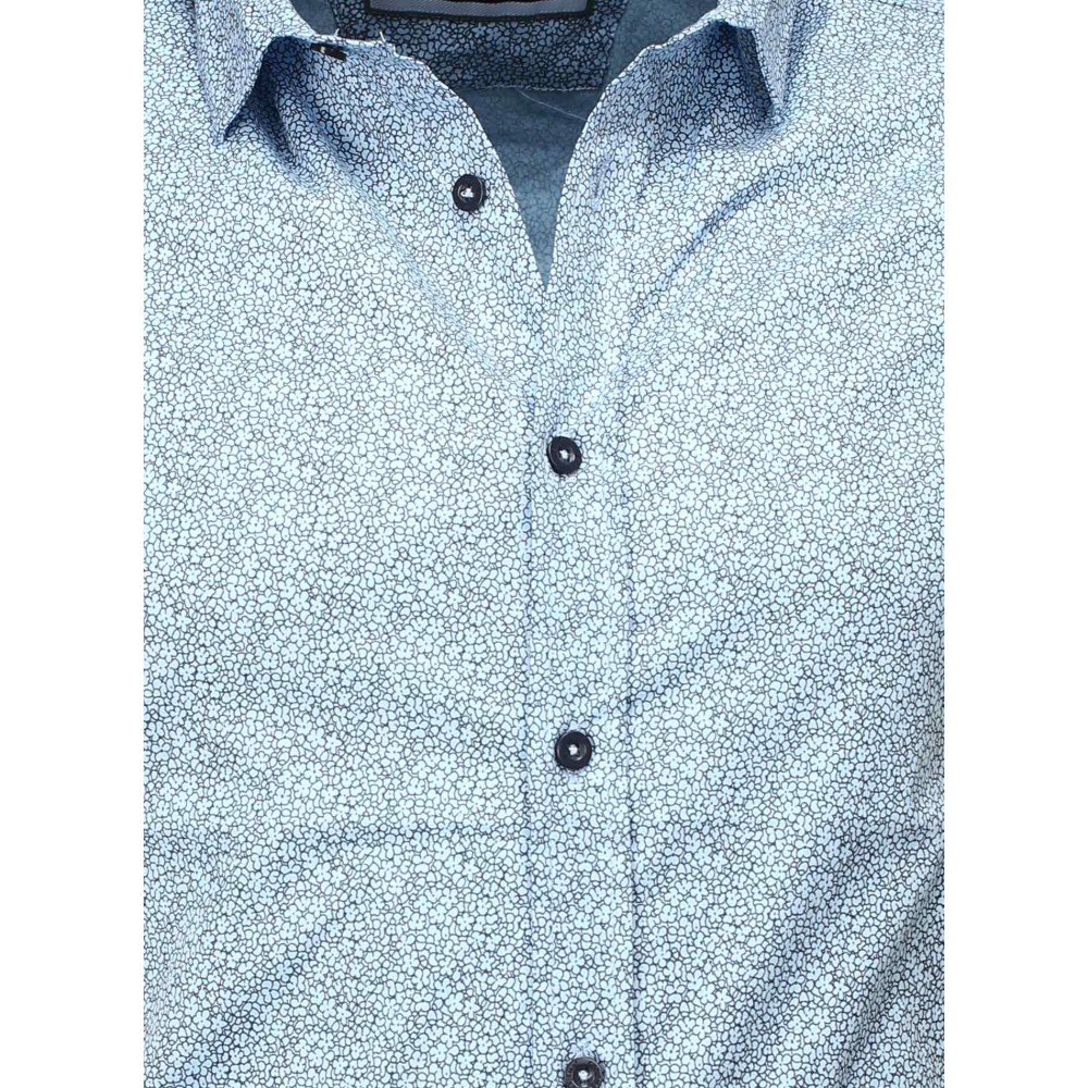 Camasa cu Maneca Scurta Barbati Carisma Bleu 9091 geci de piele - readytowear.ro