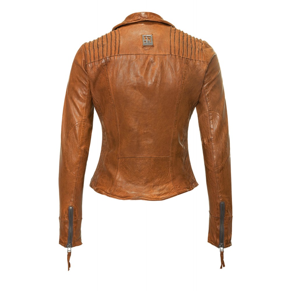 Geaca de Piele Naturala Dama Freaky Nation Coniac Biker FN22350 Geaca de Piele Naturala Dama Freaky Nation Coniac Biker FN22350 - readytowear.ro