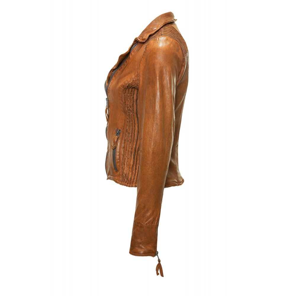 Geaca de Piele Naturala Dama Freaky Nation Coniac Biker FN22350 Geaca de Piele Naturala Dama Freaky Nation Coniac Biker FN22350 - readytowear.ro
