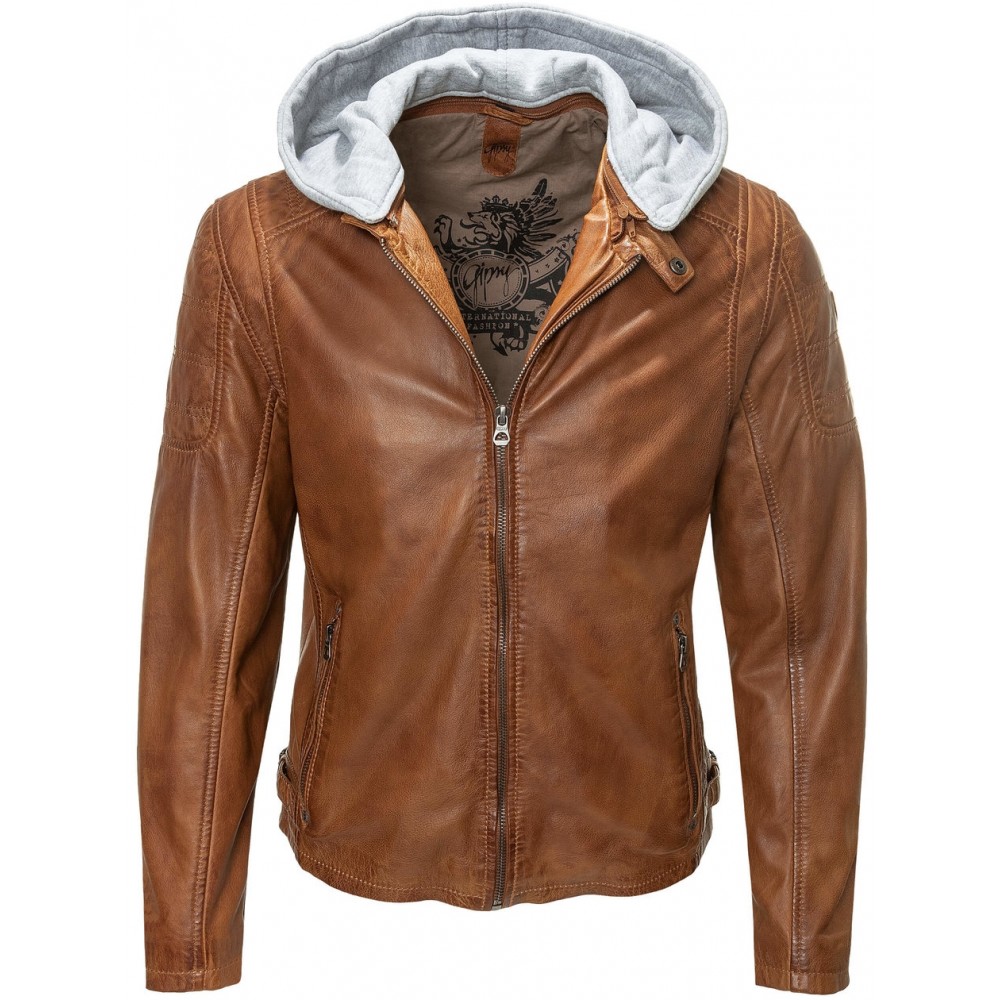 Geaca de Piele Naturala Barbati Gipsy Coniac Rylo LAKEV Geaca de Piele Naturala Barbati Gipsy Coniac Rylo LAKEV - readytowear