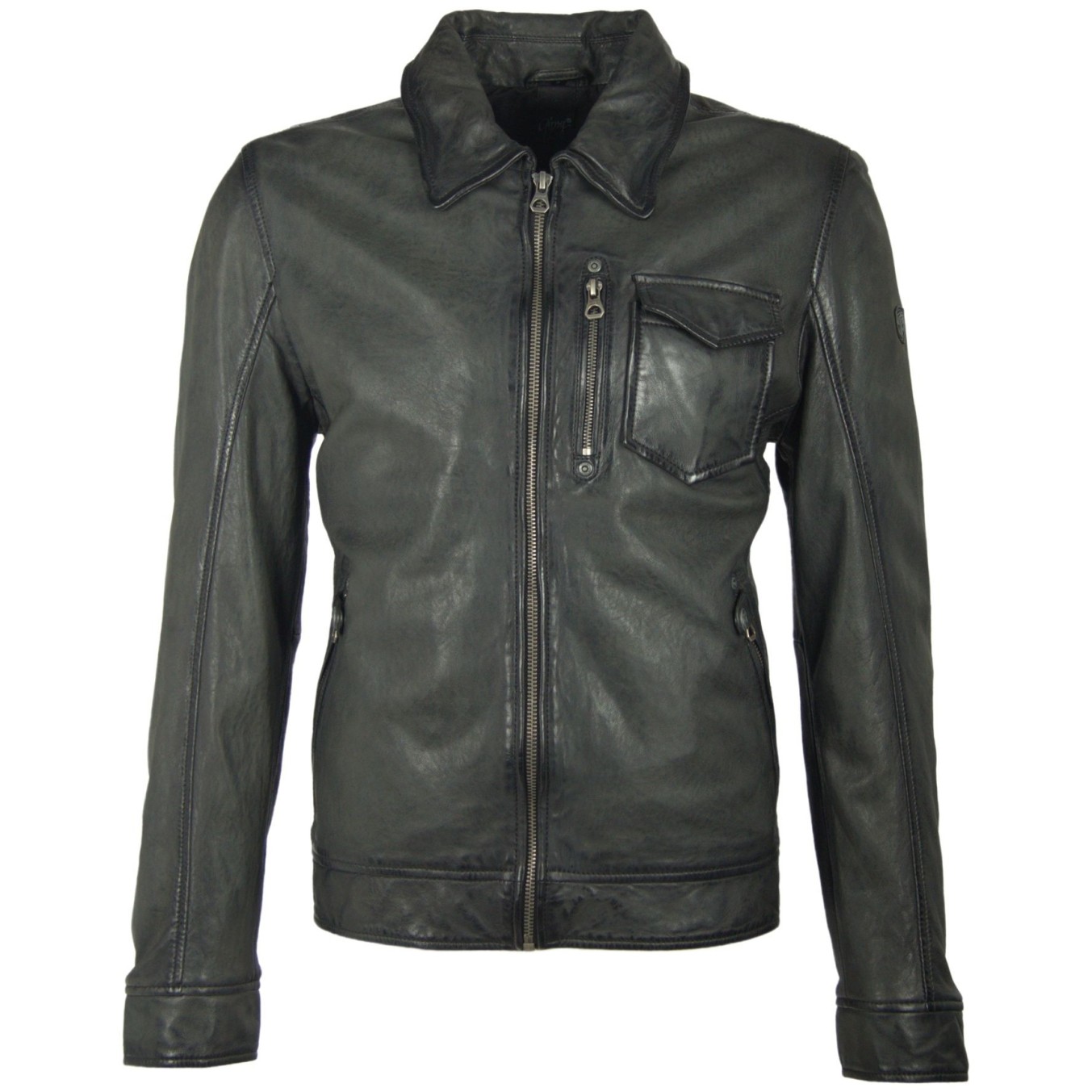 Geaca de Piele Naturala Barbati Gipsy Neagra Adem LASANV – IMBRACAMINTE