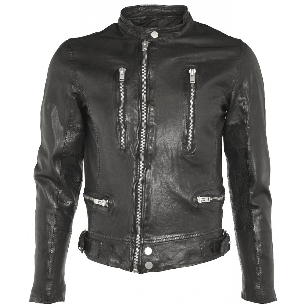 Geaca de Piele Naturala Barbati Gipsy Neagra Adysen SF LAWOV Geaca de Piele Naturala Barbati Gipsy Neagra Adysen SF LAWOV - readytowear