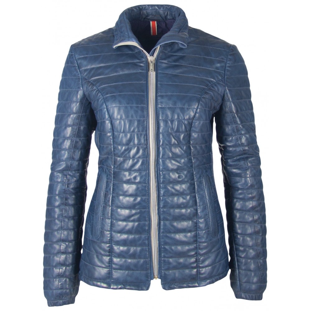Geaca de Piele Naturala Dama Gipsy Albastra Airy LNBV W Geaca de Piele Naturala Dama Gipsy Albastra Airy LNBV W - readytowear.ro